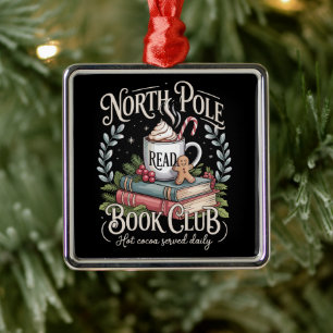All Booked for Christmas Coquette Xmas Book Club Metal Tree Decoration
