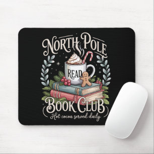 All Booked for Christmas Coquette Xmas Book Club Mouse Mat