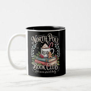 All Booked for Christmas Coquette Xmas Book Club Two-Tone Coffee Mug