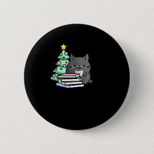 All Booked For Christmas Cozy Mystery, Book Lovers 6 Cm Round Badge