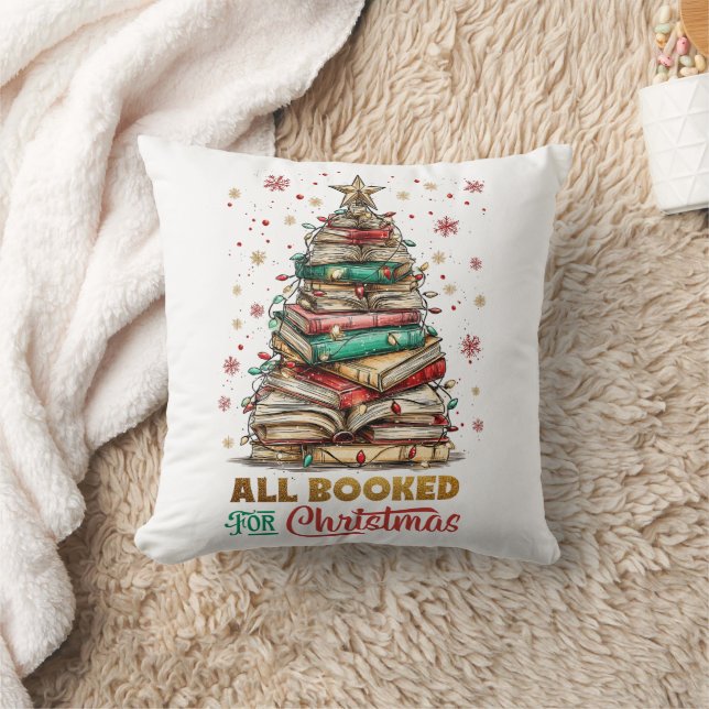 All Booked for Christmas  Cushion (Blanket)