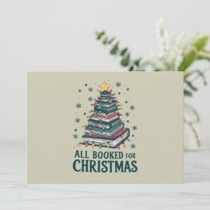 All Booked For Christmas Gift for Librarian Lover Invitation