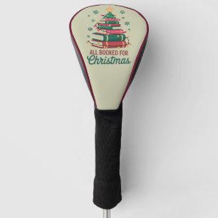 All Booked For Christmas Librarian Book Lover Tree Golf Head Cover