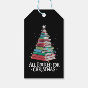 All Booked For Christmas Librarian Xma Book Lovers Gift Tags