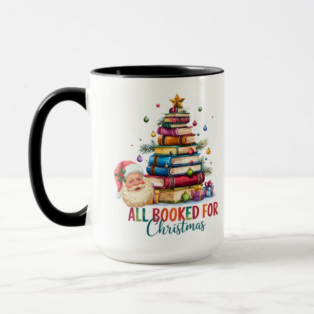 All Booked for Christmas Mug | Book Lover Gift | (Left)