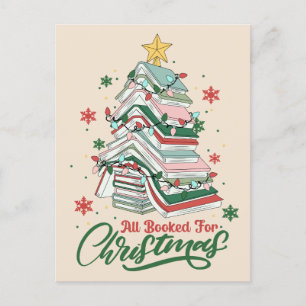All Booked For Christmas Postcard