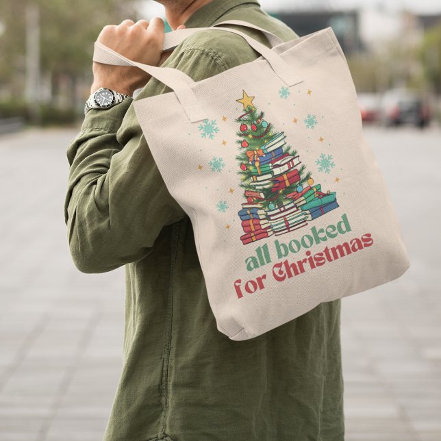 All Booked For Christmas Tote Bag (Creator Uploaded)