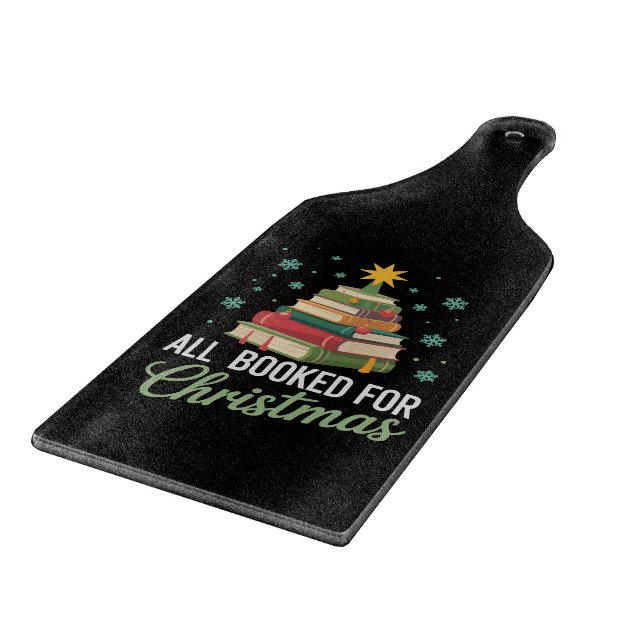 All Booked For Christmas Tree Books Teacher Xmas  Cutting Board (Corner)