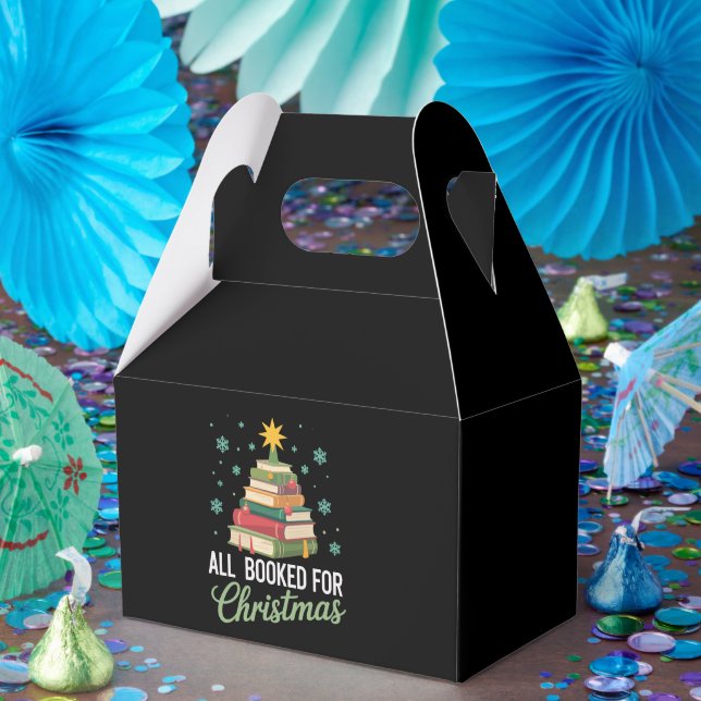 All Booked For Christmas Tree Books Teacher Xmas  Favour Box (Party)