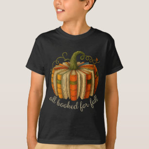 All Booked For Fall Book Pumpkin Reading Halloween T-Shirt