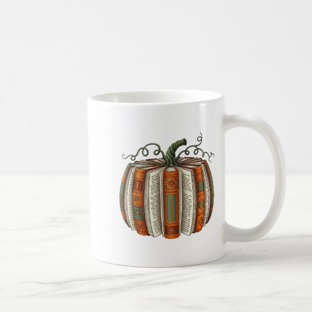 All Booked For Fall Pumpkin Autumn Librarians Teac Coffee Mug (Right)