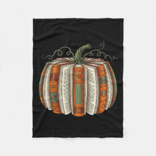 All Booked For Fall Pumpkin Autumn Librarians Teac Fleece Blanket
