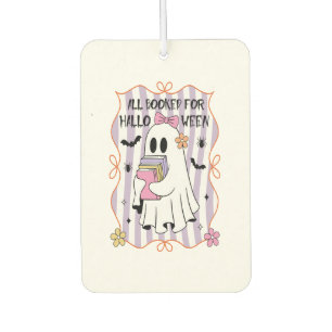 All Booked For Halloween  Teacher Ghost Car Air Freshener