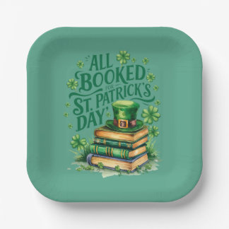 All Booked For St. Patrick's Day Paper Plate