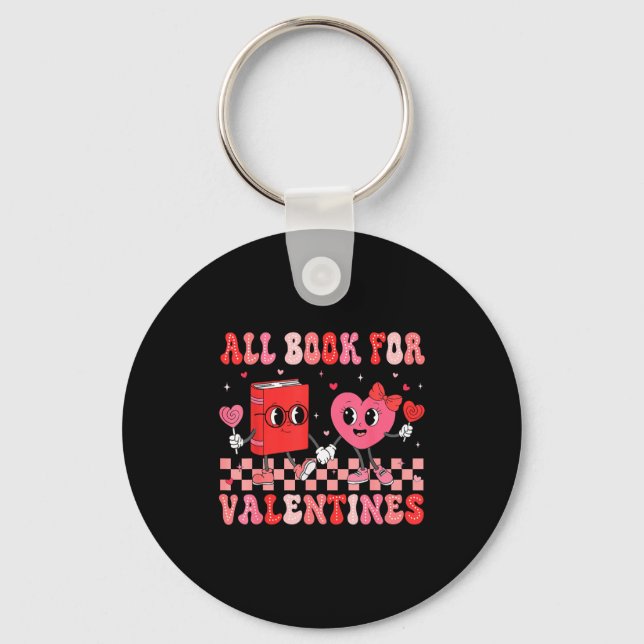 All Booked For Valentine Book Librarian Teacher Wo Key Ring (Front)