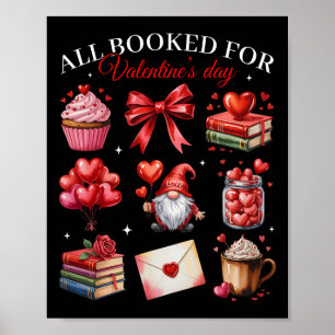 All Booked For Valentine Coquette Bow Girl Women T Poster