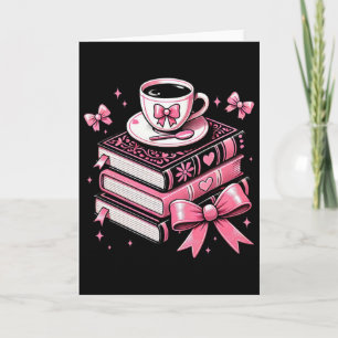 All Booked For Valentine's Teacher Coquette Bow Co Card