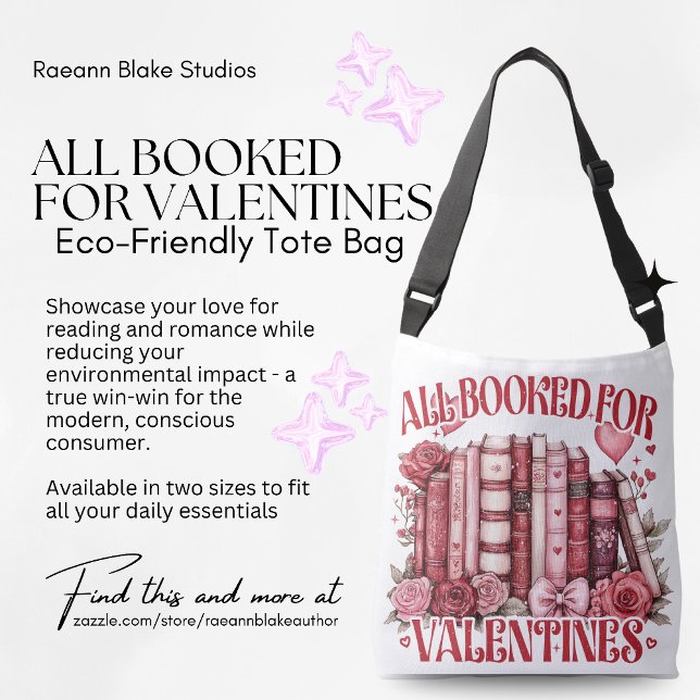 All Booked for Valentine's Tote Bag (Creator Uploaded)