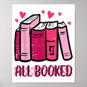 All Booked Funny Read Book Reading Librarian Men W Poster