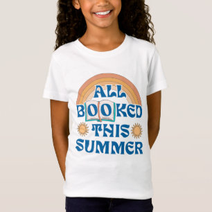 All Booked This Summer – Cute Summer Reading Book T-Shirt