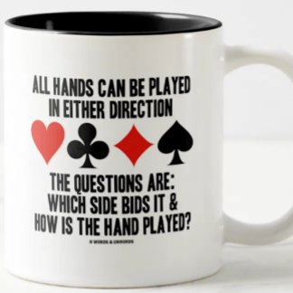 All (Bridge) Hands Can Be Played Either Direction Two-Tone Coffee Mug