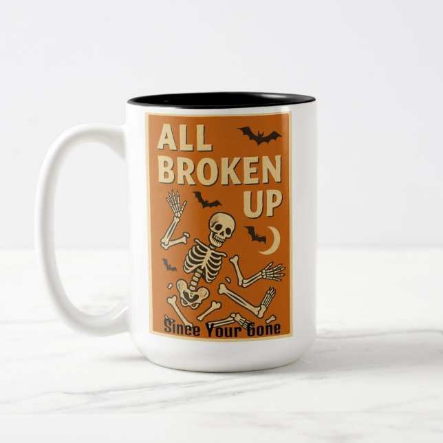 All Broken Up Since You're Gone Two-Tone Coffee Mug (Left)