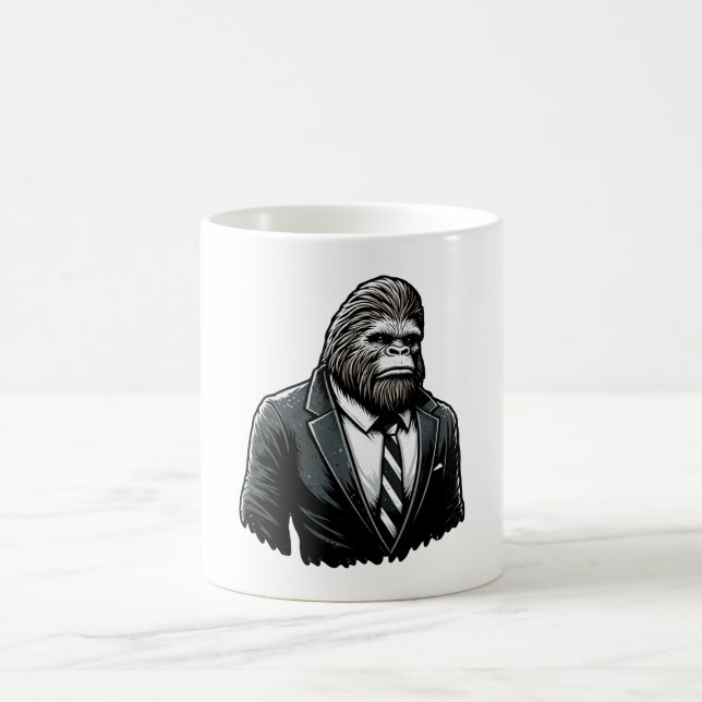 All Business Bigfoot - Funny Stylish Sasquatch Coffee Mug (Center)