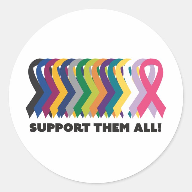 All Cancer Awareness Classic Round Sticker (Front)