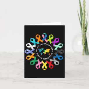 All Cancer Awareness Fight Cancer Ribbon Support Card