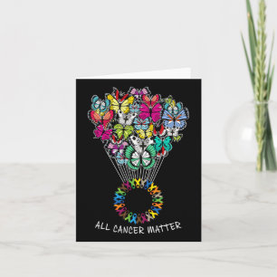 All Cancer Awareness Problems Butterfly All Ribbon Card