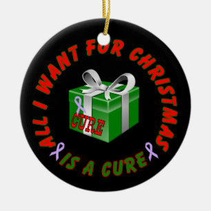 All Cancer Awareness Ribbon Christmas Ornament