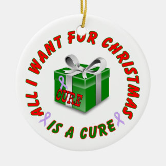 All Cancer Awareness Ribbon Christmas Ornament