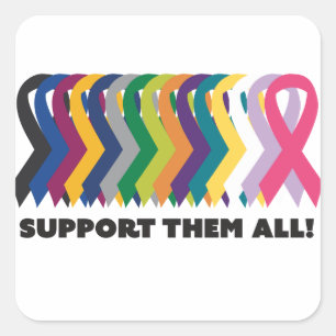 All Cancer Awareness Square Sticker