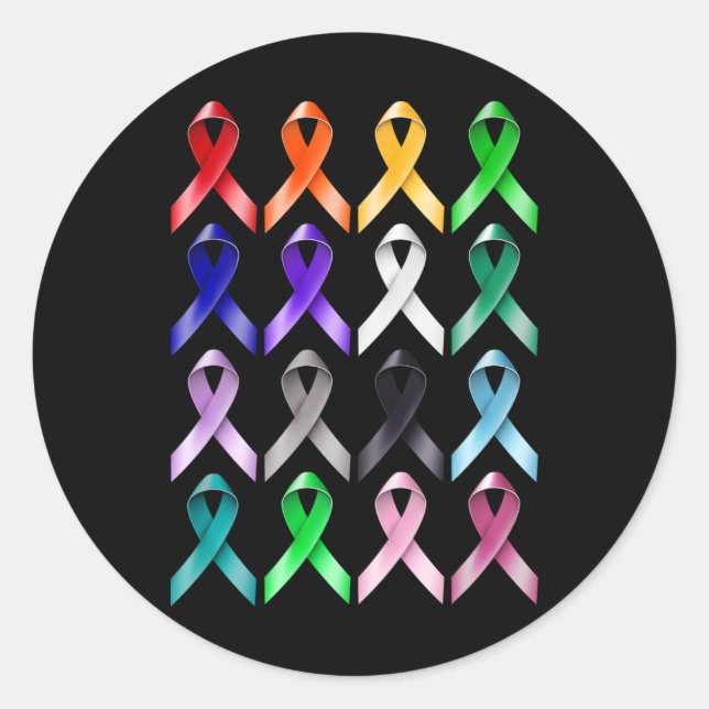 All Cancer Awareness World Cancer Day  Classic Round Sticker (Front)