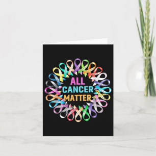 All Cancer Colourful Ribbons Cancer Awareness  Card