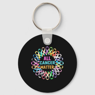 All Cancer Colourful Ribbons Cancer Awareness Key Ring