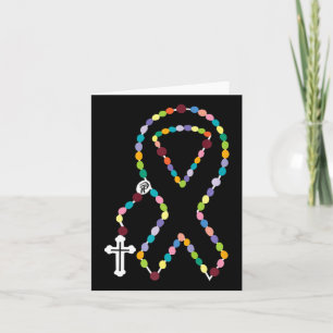 All Cancer Matters Awareness Cross All Ribbons  Card