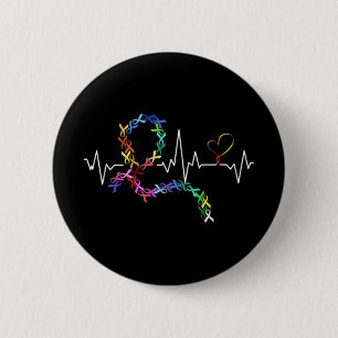 All Cancer Matters Awareness Day Heartbeat Premium 6 Cm Round Badge