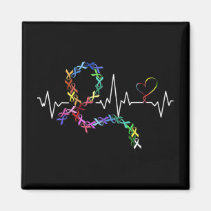 All Cancer Matters Awareness Day Heartbeat Premium Magnet