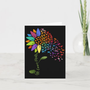 All Cancer Matters Awareness Day Sunflower Ribbon  Card