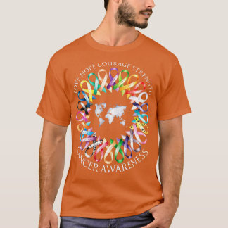 All Cancer Matters Awareness Fight All Cancer Ribb T-Shirt