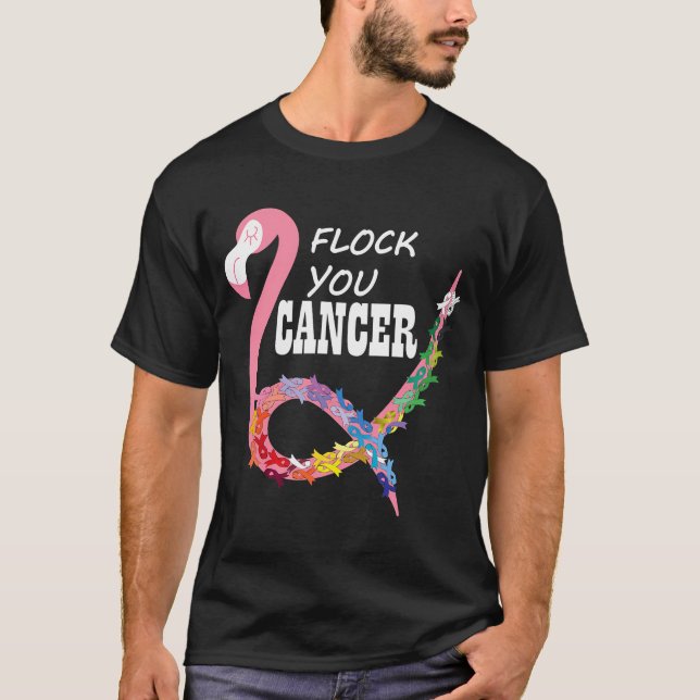 All Cancer Matters Awareness I All Ribbons Flaming T-Shirt (Front)