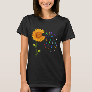 All Cancer Problems Sunflower World Cancer Awarene T-Shirt