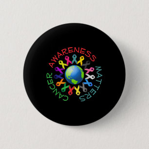 All Cancer Ribbons For All Cancer Awareness 6 Cm Round Badge