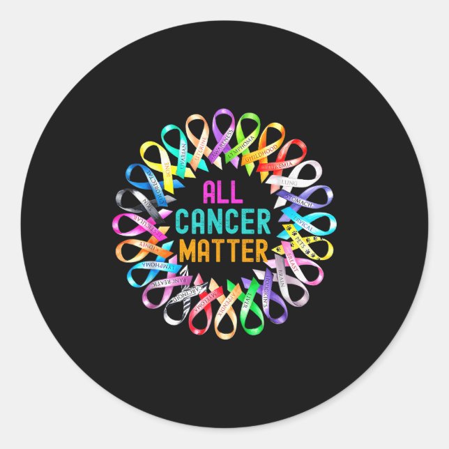 All Cancer S Outfit Honoring Every Warrior Men Wom Classic Round Sticker (Front)
