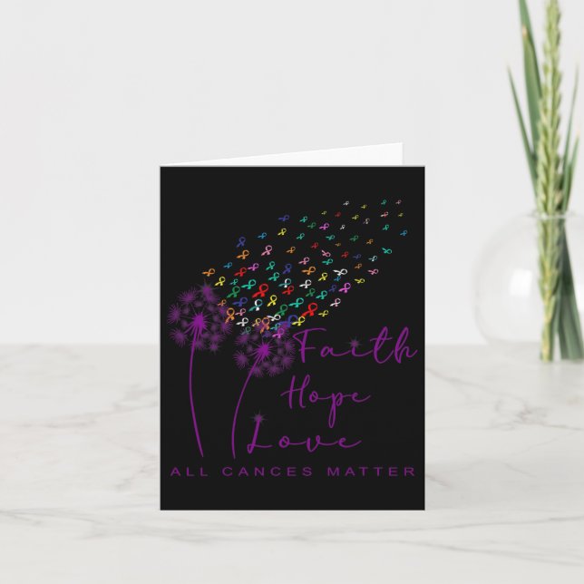 All Cances Problem All Ribbon World Cancer Awarene Card (Front)