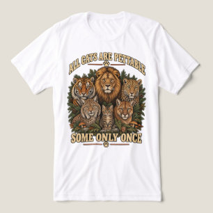 All Cats Are Pettable Some Only Once T-Shirt Tri-Blend Shirt