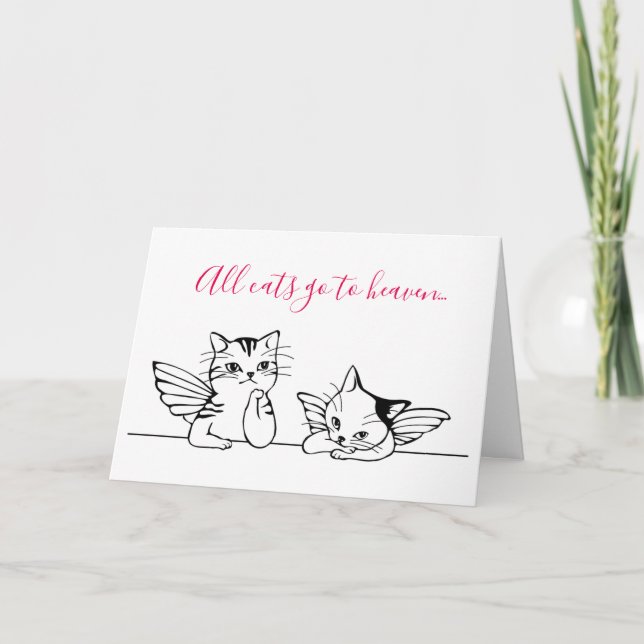 All Cats Go To Heaven (Loss of Pet) Sympathy Card (Front)