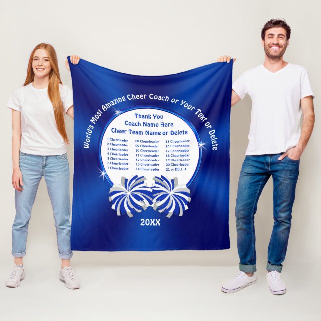 ALL Cheerleader's Names Cheerleading Coach Gifts Fleece Blanket (In Situ)