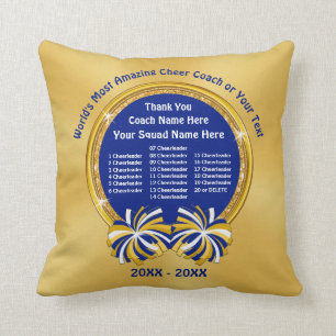 ALL Cheerleaders Thank You Gift for Cheer Coach Cushion